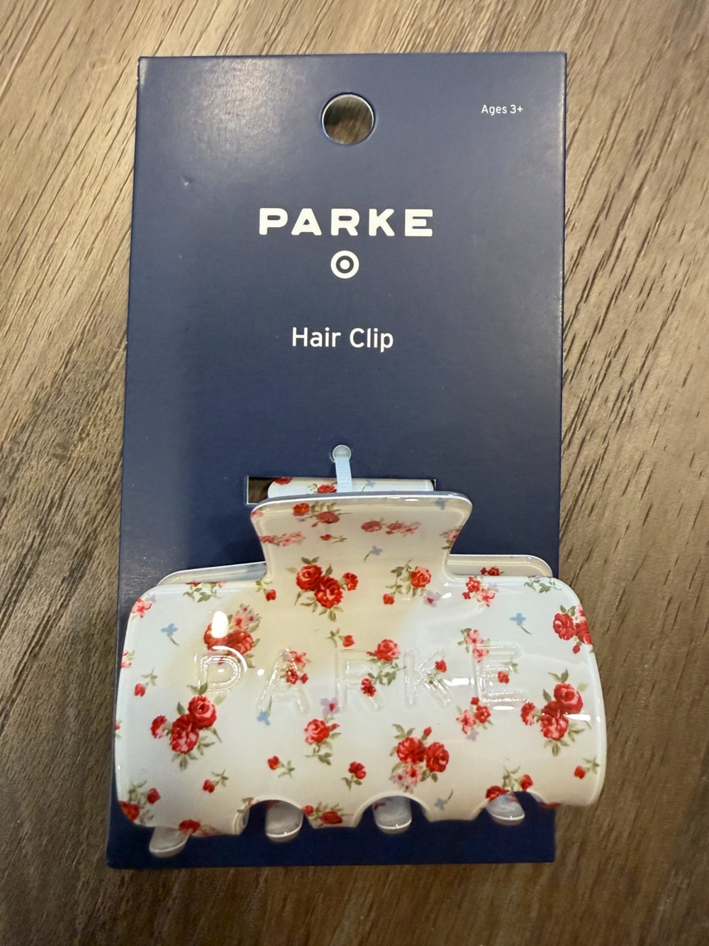 PARKE Floral White and Red Hair Clip